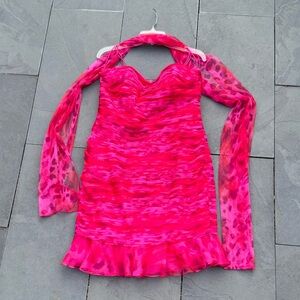 Jovani Fuchsia Pink Strapless Formal Dress‎ Sz 12